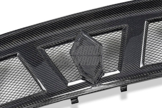 Ford Mustang Ecoboost V6 GT March1 Bullitt S550.1 S550.2 2015 2016 2017 2018 2019 2020 2021 2022 2023 with Aftermarket Parts - "DAWN & DUSK" Trunk Deck Lid Back Cover with Wooden Boat Badge Carbon Fiber / FRP from Robot Craftsman