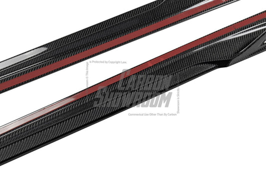 BMW X3 G01 & X4 G02 s/x Drive 30i M40i 2019-ON & X3M F97 & X4M F98 (Fits Both Pre-LCI & LCI) 2019-ON with Aftermarket Parts - AE V2 Side Skirts Carbon Fiber from ArmorExtend 