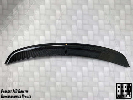 Porsche 718 Boxster Base S T GTS Convertible 2017-ON with Aftermarket Parts - Tonneau Cover and Wing Carbon Fiber from Geex Village