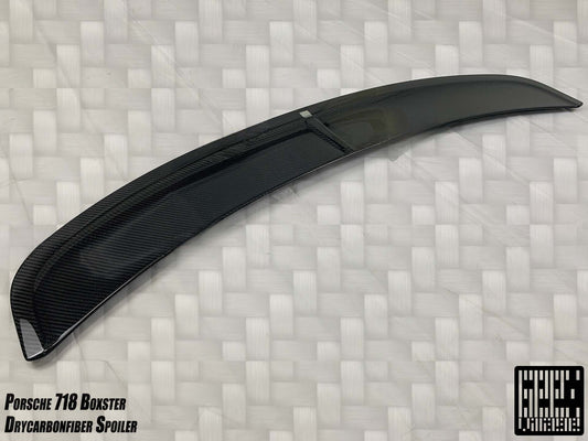 Porsche 718 Boxster Base S T GTS Convertible 2017-ON with Aftermarket Parts - Tonneau Cover and Wing Carbon Fiber from Geex Village