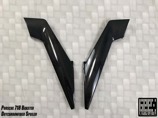 Porsche 718 Boxster Base S T GTS Convertible 2017-ON with Aftermarket Parts - Tonneau Cover and Wing Carbon Fiber from Geex Village