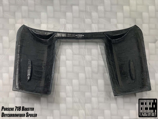 Porsche 718 Boxster Base S T GTS Convertible 2017-ON with Aftermarket Parts - Tonneau Cover and Wing Carbon Fiber from Geex Village