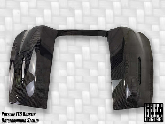 Porsche 718 Boxster Base S T GTS Convertible 2017-ON with Aftermarket Parts - Tonneau Cover and Wing Carbon Fiber from Geex Village