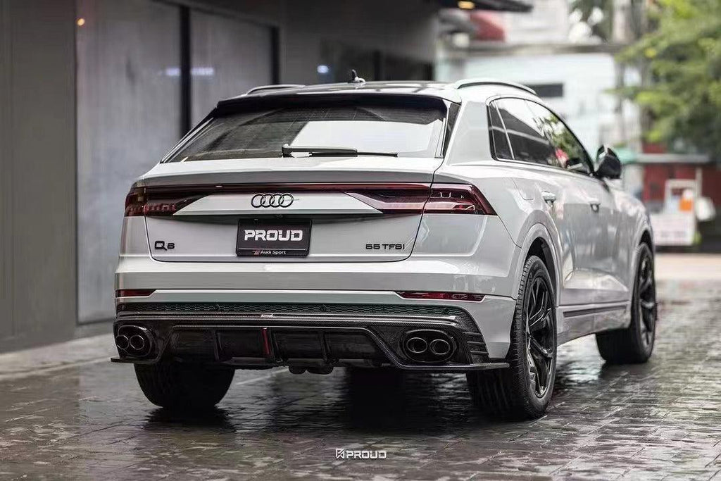 Audi Q8 2019-ON aftermarket parts - Karbel Carbon Rear Diffuser ...
