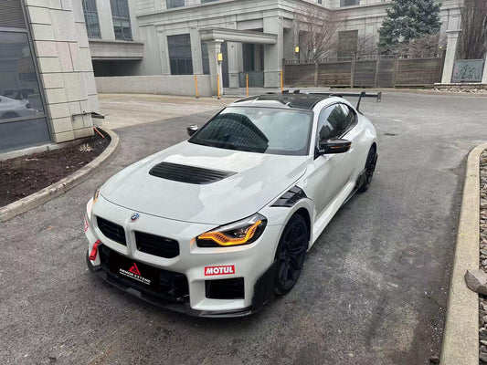 BMW M2 & M2C G87 2023 2024 with Aftermarket Parts - AE Style Front Fenders Carbon Fiber from ArmorExtend