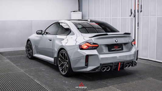 BMW M2 M2C G87 2023 2024 with Aftermarket Parts - ART & ART Street Version & AE Track Version Style Rear Diffuser & Canards Carbon Fiber from ArmorExtend