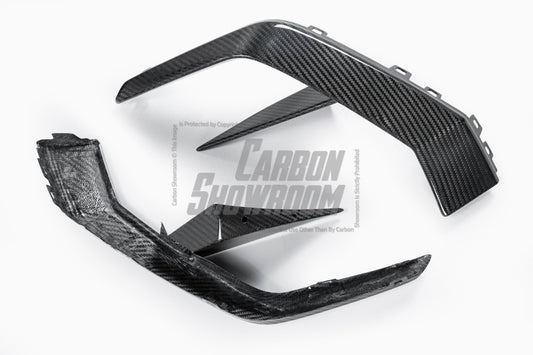 BMW X7 xDrive40i (With M-Package Bumper) M60i ALPINA XB7 LCI G07 2023-ON with Aftermarket Parts - Front Bumper Lower Center Grill Trim Pre-preg Carbon Fiber from TAKD Carbon