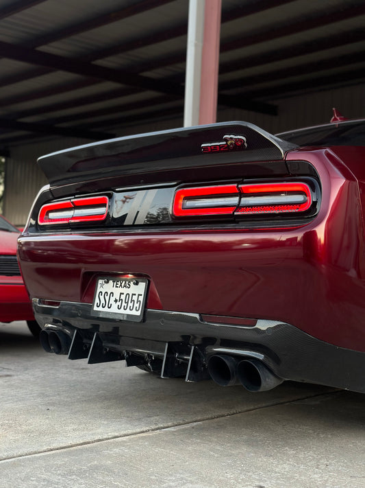 CMST Tuning Rear Duck Bill Tail Spoiler for Challenger Hellcat Redeye Scat Pack 392 Sedan Carbon Fiber/FRP