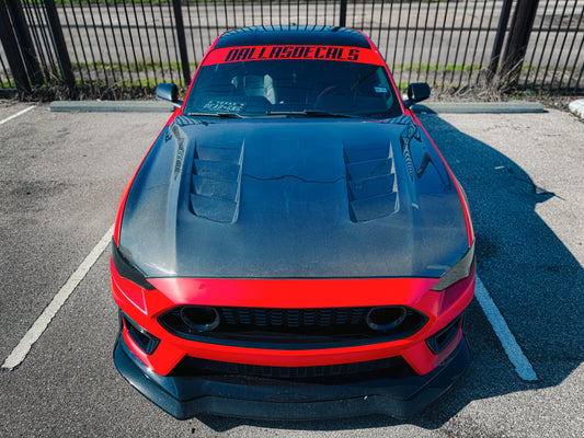 CMST Tuning V1 Vented Hood for Ford Mustang GT 5.0 Mach1 Bullitt S550.2 Carbon Fiber/FRP