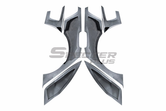 Audi RS3 S3 A3 8V/8V.5 2014 2015 2016 2017 2018 2019 2020 with Aftermarket Parts - Widebody Rear Quarter Panel Flares Carbon Fiber / FRP from SPECTER PLUS