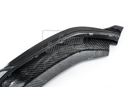 Porsche Panamera 971.2 GTS 2017 2018 2019 2020 2021 2022 2023 with Aftermarket Parts - V1 Front Lip Pre-preg Carbon Fiber from TAKD Carbon