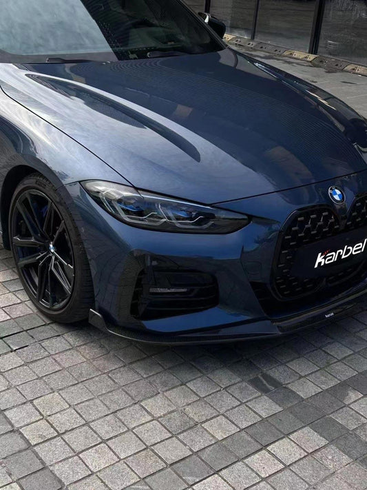 BMW 4 series 430i (with M-package bumper, does not fit base model) M440i G22 G23 2020-ON with Aftermarket Parts - Upper Valences Pre-preg Carbon Fiber from Karbel Carbon