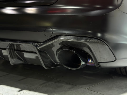 Future Design Carbon Fiber REAR DIFFUSER & REAR CANARDS - "Blaze kit" for Audi RS5 B9 2017-2019