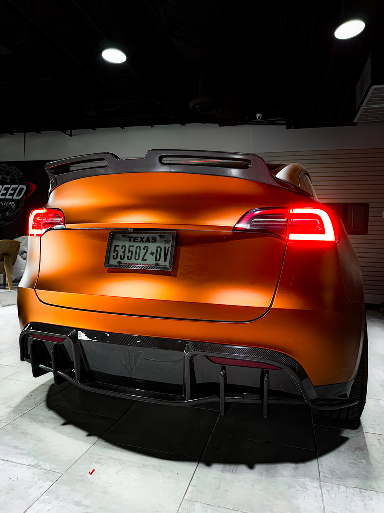 Future Design Carbon Fiber REAR DIFFUSER for Tesla Model Y / Performance