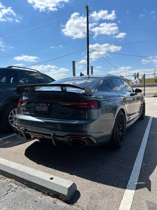 Audi RS5 B9 2018 2019 2020 with Aftermarket Parts - Rear Diffuser Pre-preg Carbon Fiber from Karbel Carbon