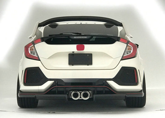 Honda Civic Type-R FK8 2017 2018 2019 2020 2021 with Aftermarket Parts - VRSA1 Style Rear Diffuser Carbon Fiber / FRP from EPR USA