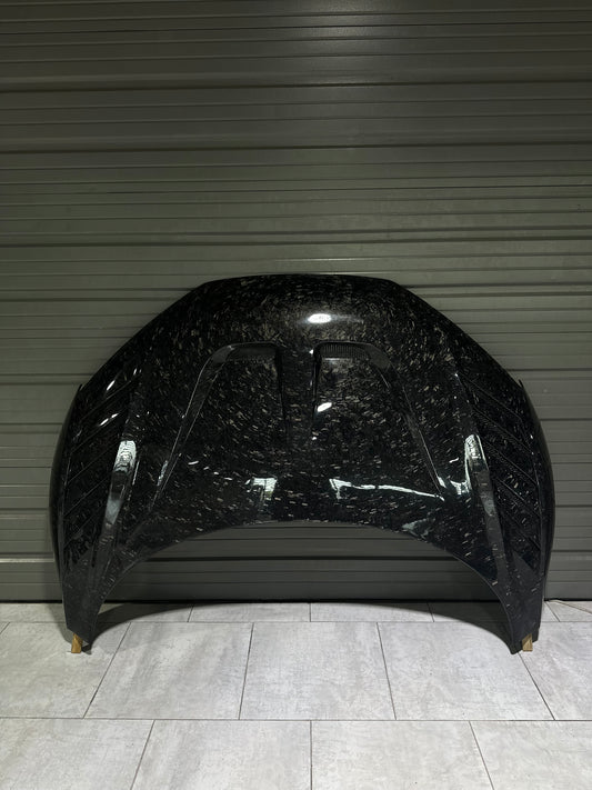 Audi R8 Gen 2 2017 2018 2019 2020 2021 2022 2023 with Aftermarket Parts - AE Style Hood Bonnet Double-sided Carbon Fiber / Partial Carbon Fiber from ArmorExtend