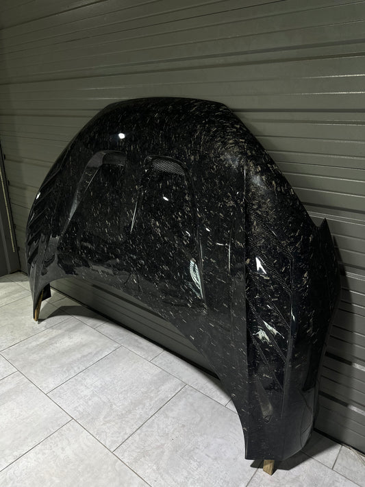 Audi R8 Gen 2 2017 2018 2019 2020 2021 2022 2023 with Aftermarket Parts - AE Style Hood Bonnet Double-sided Carbon Fiber / Partial Carbon Fiber from ArmorExtend