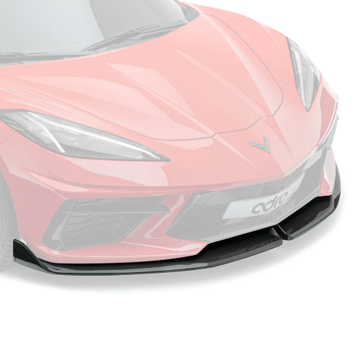 Chevrolet C8 Corvette Base 2020-ON with Aftermarket Parts - AD Style Front Lip Carbon Fiber from Aero Republic