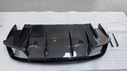 Alfa Romeo Giulia Quadrifoglio 2017 2018 2019 2020 2021 2022 2023 2024 with Aftermarket Parts - Rear Diffuser Carbon Fiber from Aero Republic