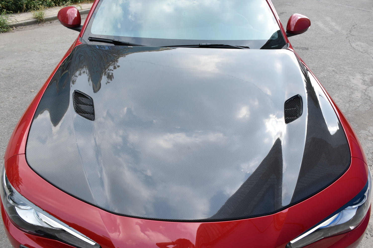 Partial Hood Fender & Mirror Kit | ALFA ROMEO GIULIA QUADRIFOGLIO 2020 Partial Hood Fender & Mirror Kit | ALFA ROMEO GIULIA QUADRIFOGLIO 2020