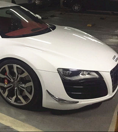 Audi R8 Gen 1 V8 V10 2006 2007 2008 2009 2010 2011 2012 2013 2014 2015 with Aftermarket Parts - Front Canards Carbon Fiber from Aero Republic