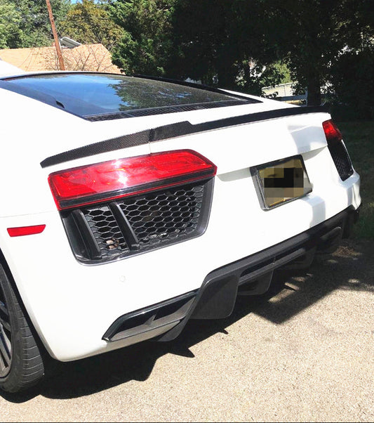 Audi R8 Gen 2 2017 2018 2019 2020 2021 2022 2023 (Fits Both facelift & Pre-facelift) with Aftermarket Parts - Rear Spoiler Carbon Fiber from Aero Republic