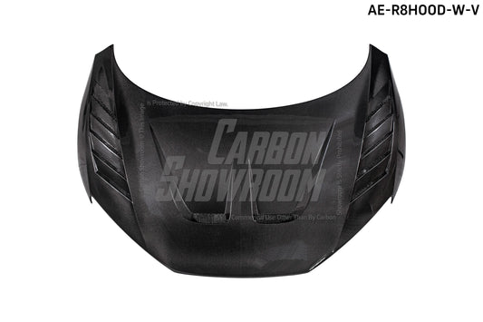 Audi R8 Gen 2 2017 2018 2019 2020 2021 2022 2023 with Aftermarket Parts - AE Style Hood Bonnet Double-sided Carbon Fiber / Partial Carbon Fiber from ArmorExtend