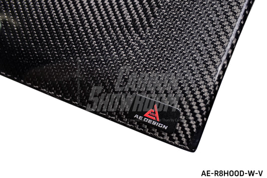 Audi R8 Gen 2 2017 2018 2019 2020 2021 2022 2023 with Aftermarket Parts - AE Style Hood Bonnet Double-sided Carbon Fiber / Partial Carbon Fiber from ArmorExtend