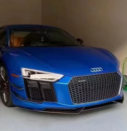 Audi R8 Gen 2 Pre-Facelift 2017 2018 2019 with Aftermarket Parts - Front Lip Carbon Fiber from Aero Republic
