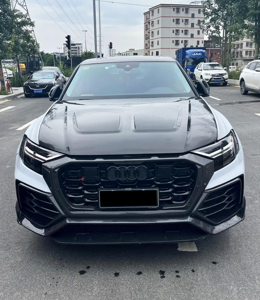 Audi RSQ8 SQ8 Q8 2020-ON with Aftermarket Parts - Hood Dry Pre-preg Carbon Fiber from Aero Republic