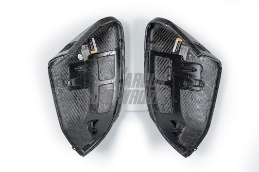 Audi RSQ8 SQ8 Q8 2019-ON with Aftermarket Parts - OE Style Without / Equipped With Blind Assist Replacement Mirror Caps Pre-preg Carbon Fiber from Aero Republic