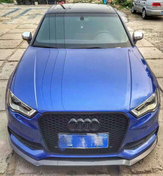 Audi S3 A3 8V 2014 2015 2016 with Aftermarket Parts - R Style Front Lip Carbon Fiber from Aero Republic