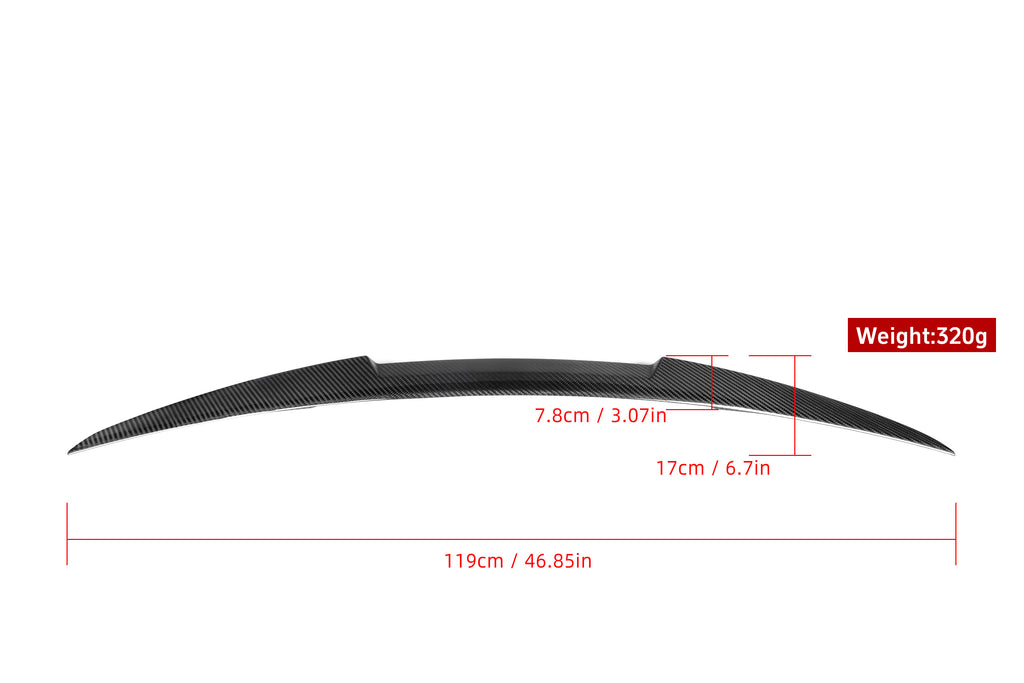 Audi S5 A5 B8.5 2012 2013 2014 2015 2016 & S5 A5 B8 2008 2009 2010 2011 with Aftermarket Parts - M4 Style Rear Lip Spoiler Pre-preg Carbon Fiber from Aero Republic