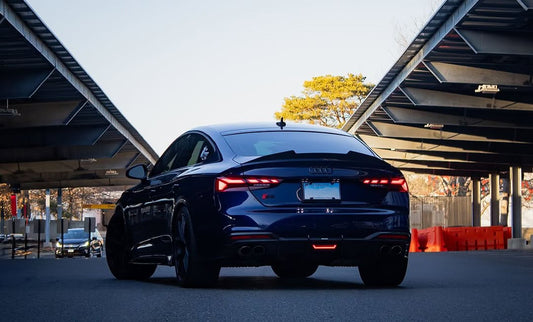 Audi RS5 S5 A5 B8 B8.5 Sportback Sedan 2008 2009 2010 2011 2012 2013 2014 2015 2016 with Aftermarket Parts - PSM Style Rear Lip Spoiler Carbon Fiber from Aero Republic