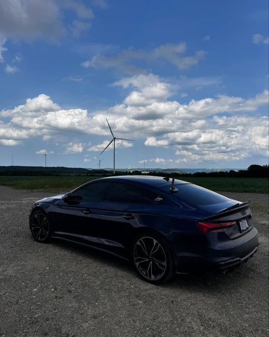 Audi RS5 S5 A5 B8 B8.5 Sportback Sedan 2008 2009 2010 2011 2012 2013 2014 2015 2016 with Aftermarket Parts - PSM Style Rear Lip Spoiler Carbon Fiber from Aero Republic