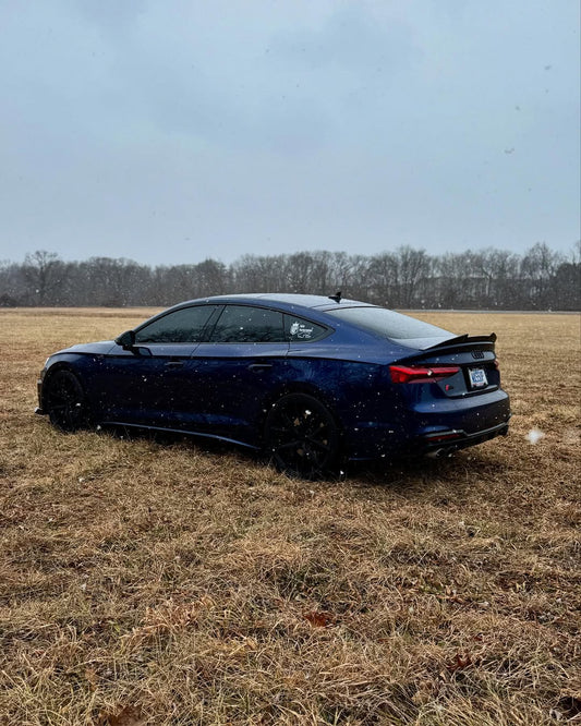 Audi RS5 S5 A5 B8 B8.5 Sportback Sedan 2008 2009 2010 2011 2012 2013 2014 2015 2016 with Aftermarket Parts - PSM Style Rear Lip Spoiler Carbon Fiber from Aero Republic