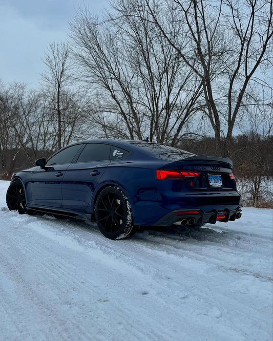 Audi RS5 S5 A5 B8 B8.5 Sportback Sedan 2008 2009 2010 2011 2012 2013 2014 2015 2016 with Aftermarket Parts - PSM Style Rear Lip Spoiler Carbon Fiber from Aero Republic