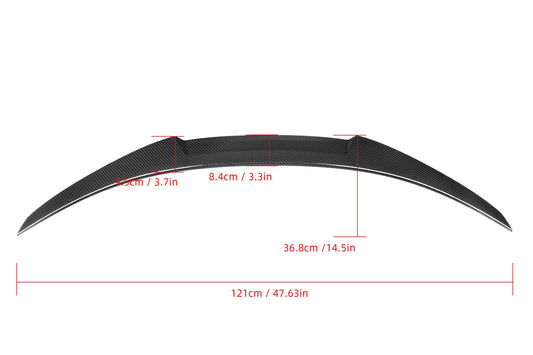 BMW 1 Series 1M 135is 135i 128i 125se 125i 123d 120i 120d 118i 118d E82 2007 2008 2009 2010 2011 2012 2013 with Aftermarket Parts - M4 Style Rear Lip Spoiler Carbon Fiber from Aero Republic