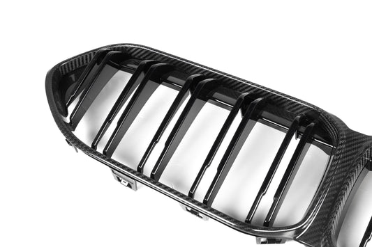 BMW 2 Series 228 M235 F44  2020 2021 2022 2023 2024 (Fits both Pre-LCI and LCI) with Aftermarket Parts - Dual Slat Front Kidney Grill Pre-preg Carbon Fiber from Aero Republic