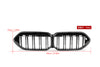 BMW 2 Series 228 M235 F44  2020 2021 2022 2023 2024 (Fits both Pre-LCI and LCI) with Aftermarket Parts - Dual Slat Front Kidney Grill Pre-preg Carbon Fiber from Aero Republic