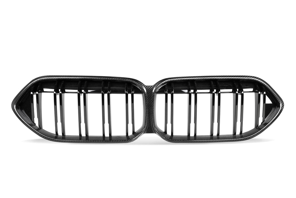 BMW 2 Series 228 M235 F44  2020 2021 2022 2023 2024 (Fits both Pre-LCI and LCI) with Aftermarket Parts - Dual Slat Front Kidney Grill Pre-preg Carbon Fiber from Aero Republic