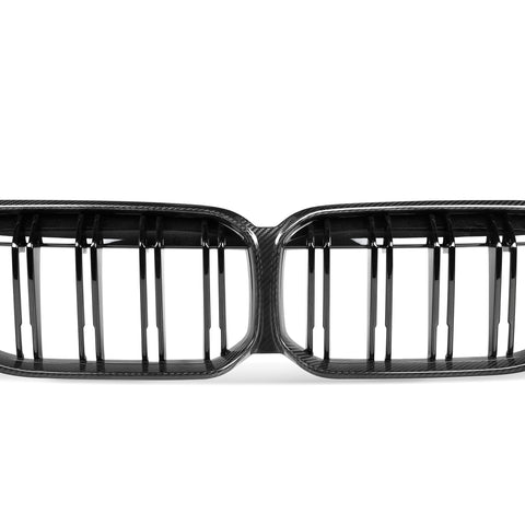 BMW 2 Series 228 M235 F44  2020 2021 2022 2023 2024 (Fits both Pre-LCI and LCI) with Aftermarket Parts - Dual Slat Front Kidney Grill Pre-preg Carbon Fiber from Aero Republic