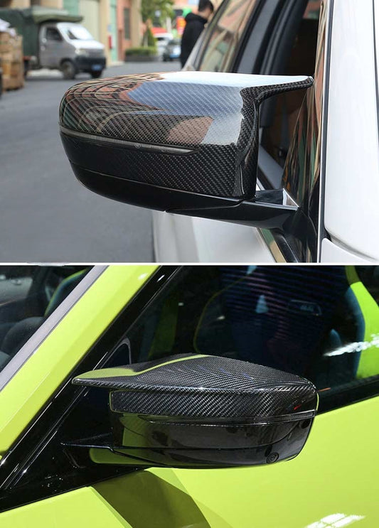 BMW 2 Series 230 G42 2022-ON (Right Hand Drive Only) with Aftermarket Parts - F9X Style / RHD Replacement Mirror Caps Pre-preg Carbon Fiber from Aero Republic