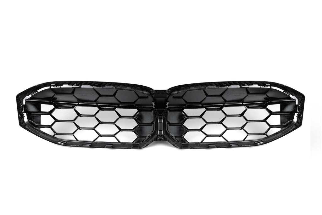 BMW 3 Series M340 330 320 G20 G21 LCI 2023 2024 with Aftermarket Parts - Dual Slat Front Kidney Grill Pre-preg Carbon Fiber from Aero Republic