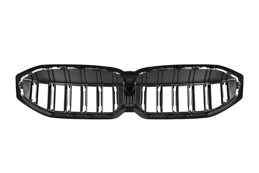 BMW 3 Series M340 330 320 G20 G21 LCI 2023 2024 with Aftermarket Parts - Dual Slat Front Kidney Grill Pre-preg Carbon Fiber from Aero Republic