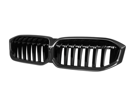 BMW 3 Series M340 330 320 G20 G21 LCI 2023 2024 with Aftermarket Parts - Single Slat Front Kidney Grill Pre-preg Carbon Fiber from Aero Republic