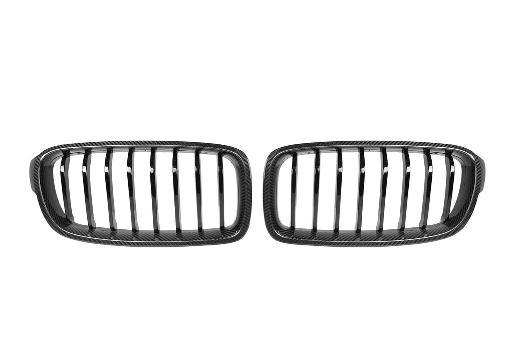 BMW 3 Series M340 340 335 330 328 320 F30 F31 2013 2014 2015 2016 2017 2018 2019 2020 with Aftermarket Parts - Single Slat Front Kidney Grill Pre-preg Carbon Fiber from Aero Republic