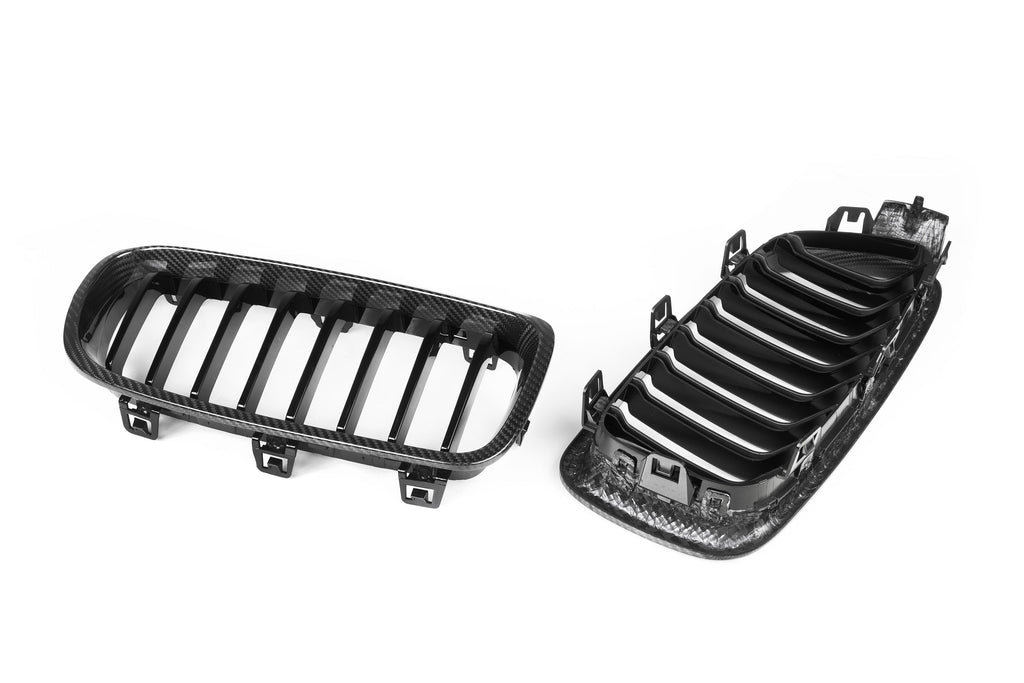 BMW 3 Series M340 340 335 330 328 320 F30 F31 2013 2014 2015 2016 2017 2018 2019 2020 with Aftermarket Parts - Single Slat Front Kidney Grill Pre-preg Carbon Fiber from Aero Republic