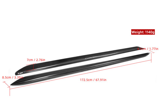 BMW 3 Series M340i 330i (With M-package Bumper, Does Not Fit Base Model Bumper) Pre-LCI G20 G21 2019 2020 2021 2022 with Aftermarket Parts - MP Sports Side Skirts Pre-preg Carbon Fiber from Aero Republic